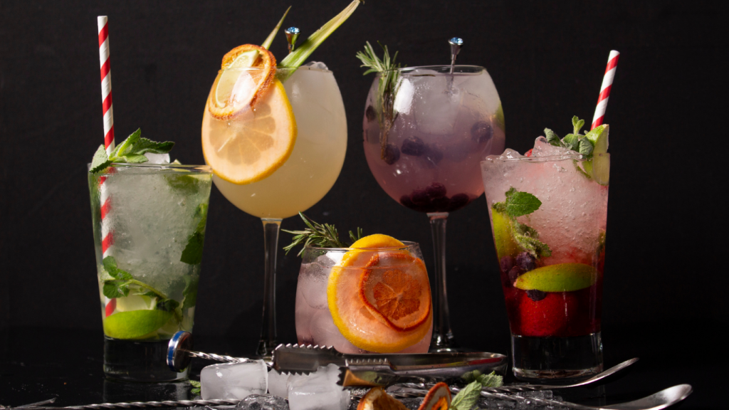 Selezione di cocktails