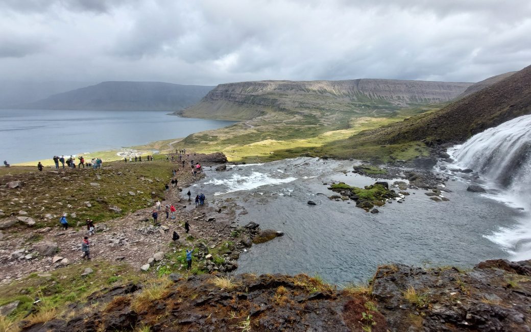 Cascata Dynjandi nei Westfjords vicino a Isafjordur