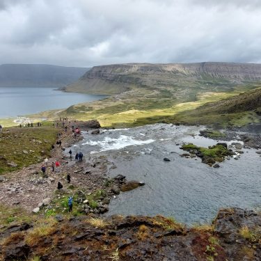 Cascata Dynjandi nei Westfjords vicino a Isafjordur