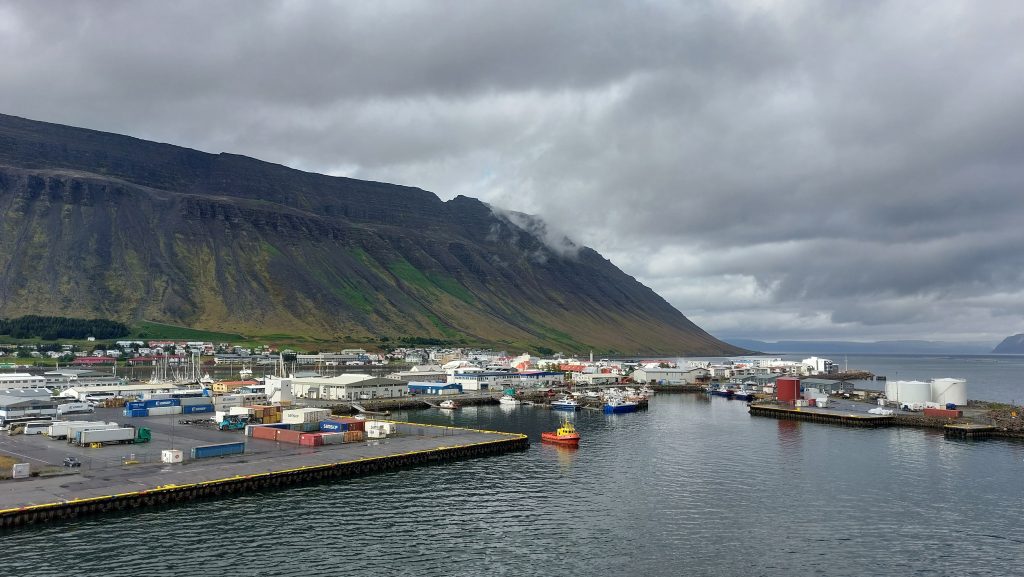 porto crociere Isafjordur nei Westfjords in Islanda