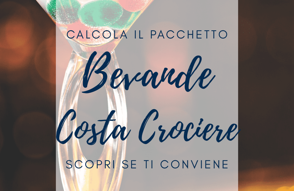 cocktail serviti al bar su nave Costa Crociere