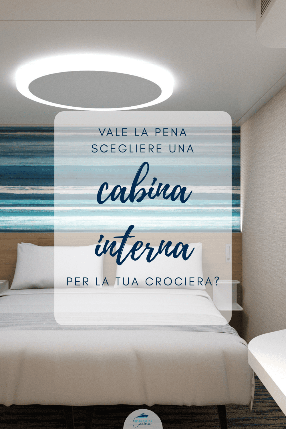 Cabina interna moderna su nave da crociera